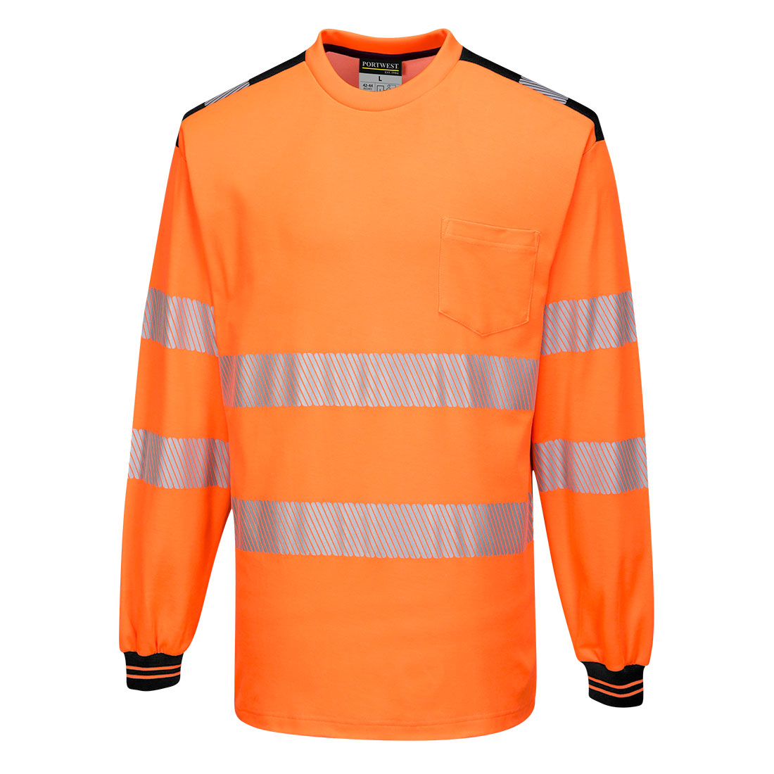 Portwest PW3 Hi-Vis Cotton Comfort T-Shirt, langarm (T185)
