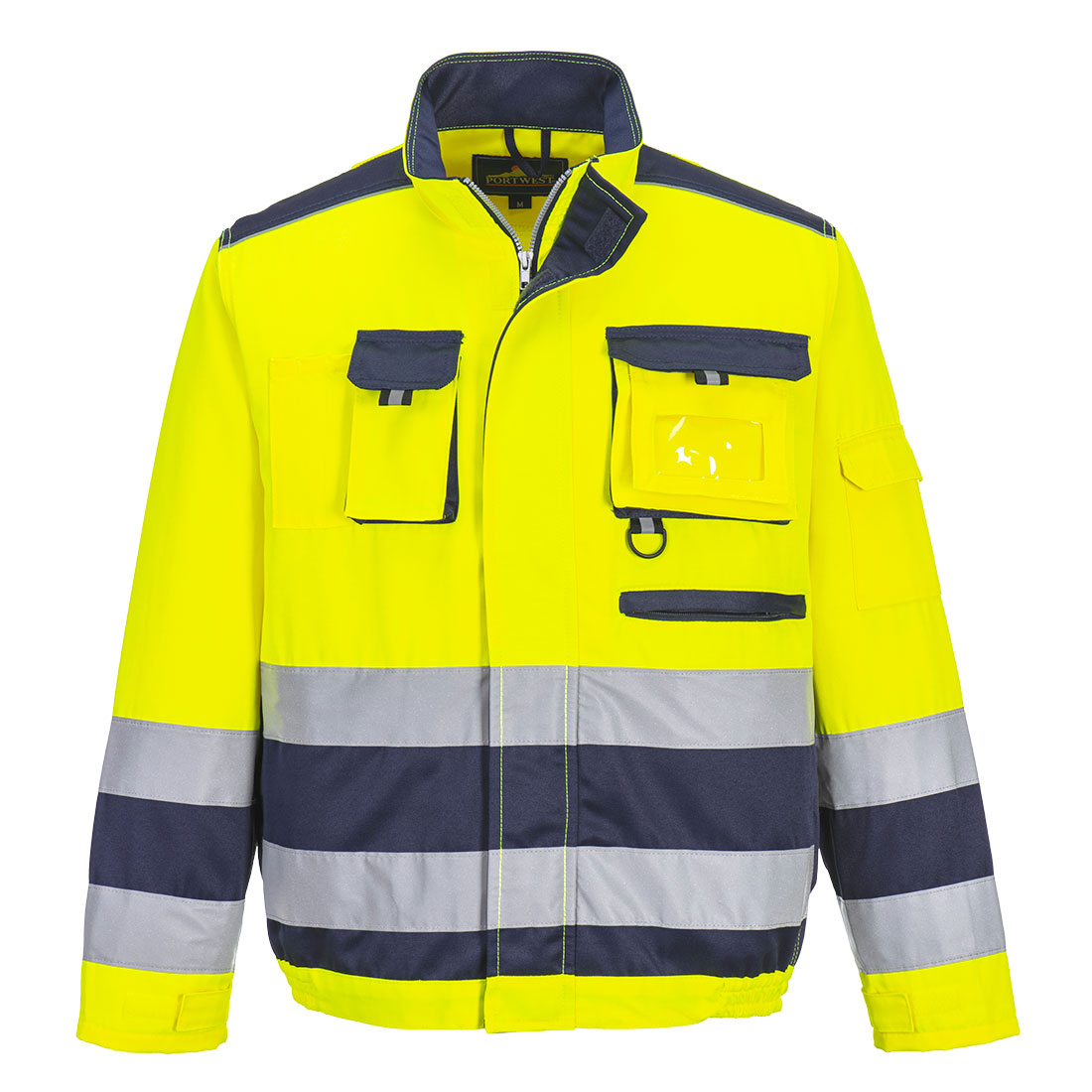Portwest Lille Hi-Vis Kontrast Pilotjacke (TX50) Gelb/Marine L