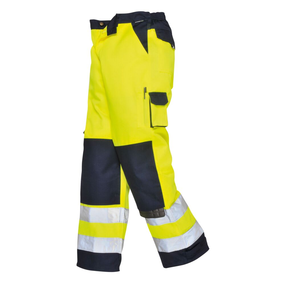 Portwest Lyon Hi-Vis Kontrast Bundhose (TX51) Gelb/Marine XXL