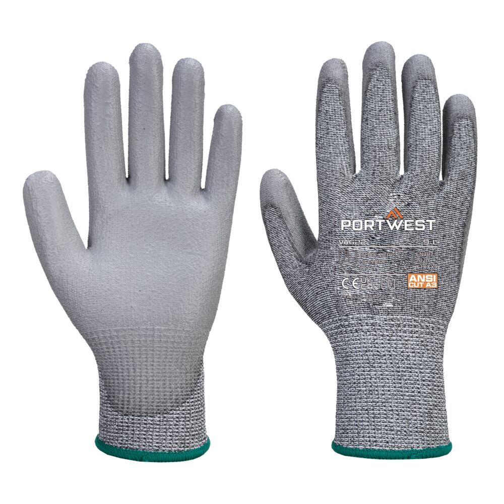 Portwest Verkaufsautomaten Schnittschutz C13 PU Handschuh (144 Paar) (VB622) Grau S