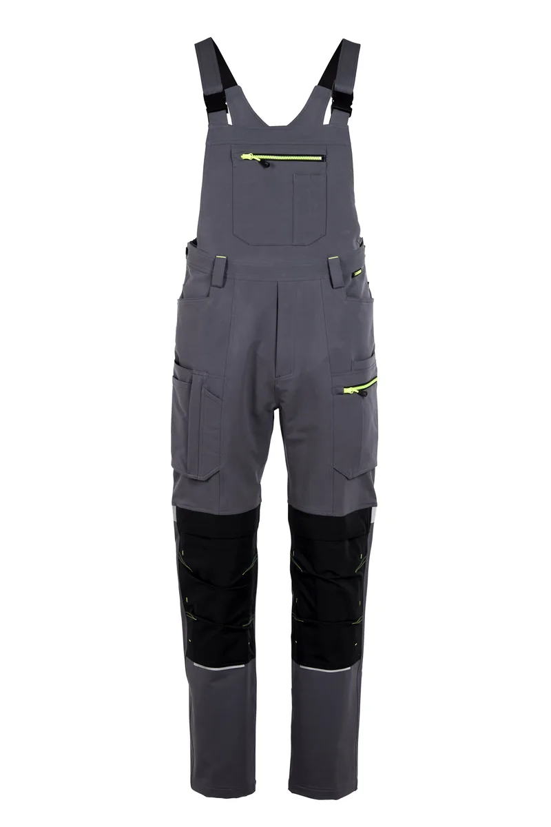 PLANAM rECOline Latzhose schiefer/schwarz