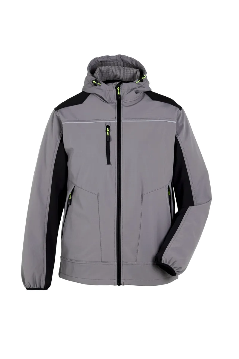 PLANAM rECOline Softshelljacke zink/schwarz
