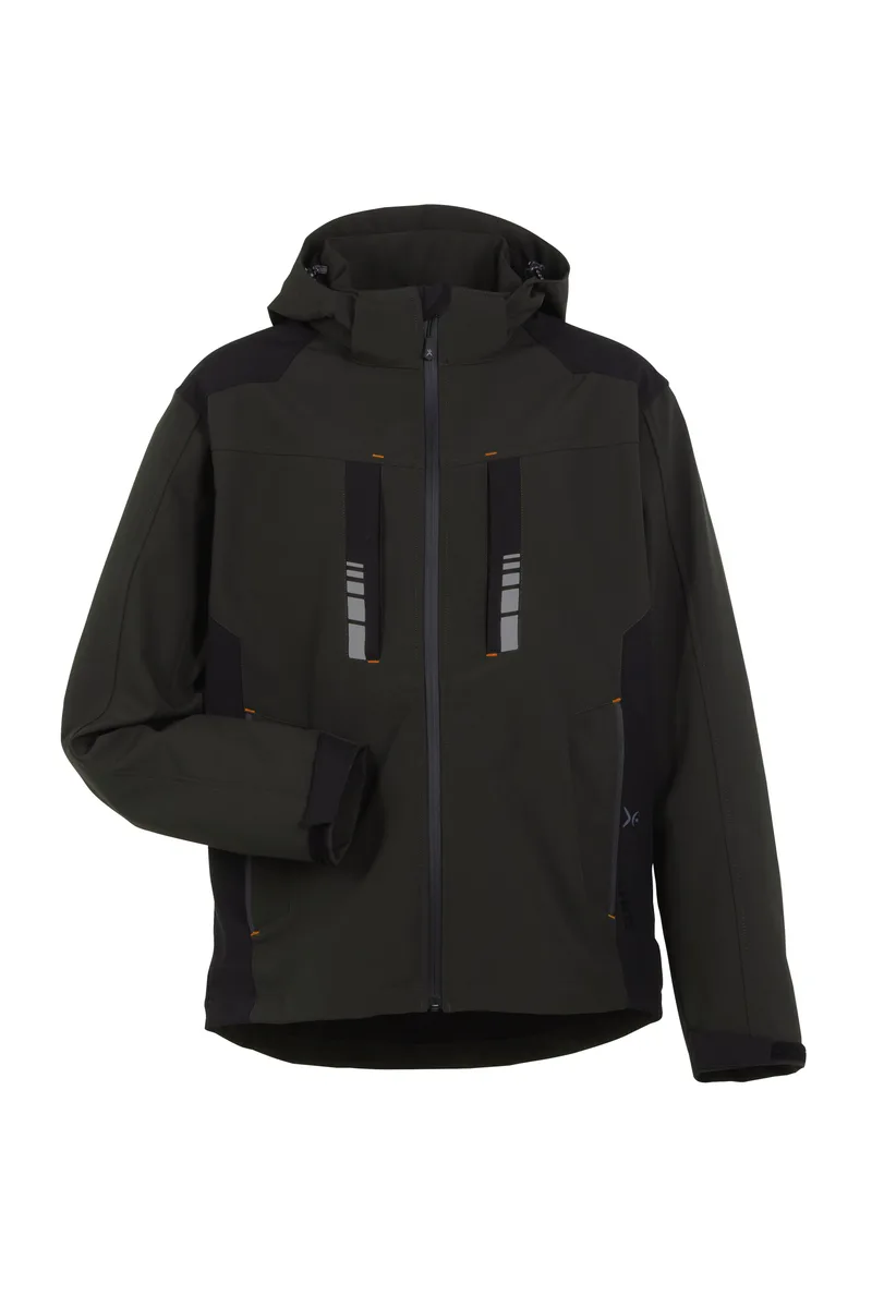 PLANAM Outdoor Moto Softshelljacke oliv/schwarz