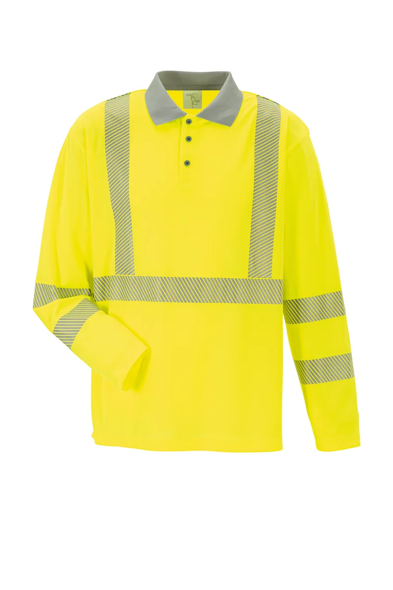 PLANAM Norit Warnschutz Polo 1/1 gelb/zink