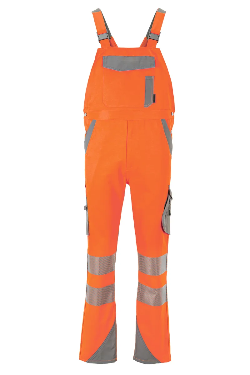 PLANAM Norit Warnschutz Herren Latzhose orange/zink