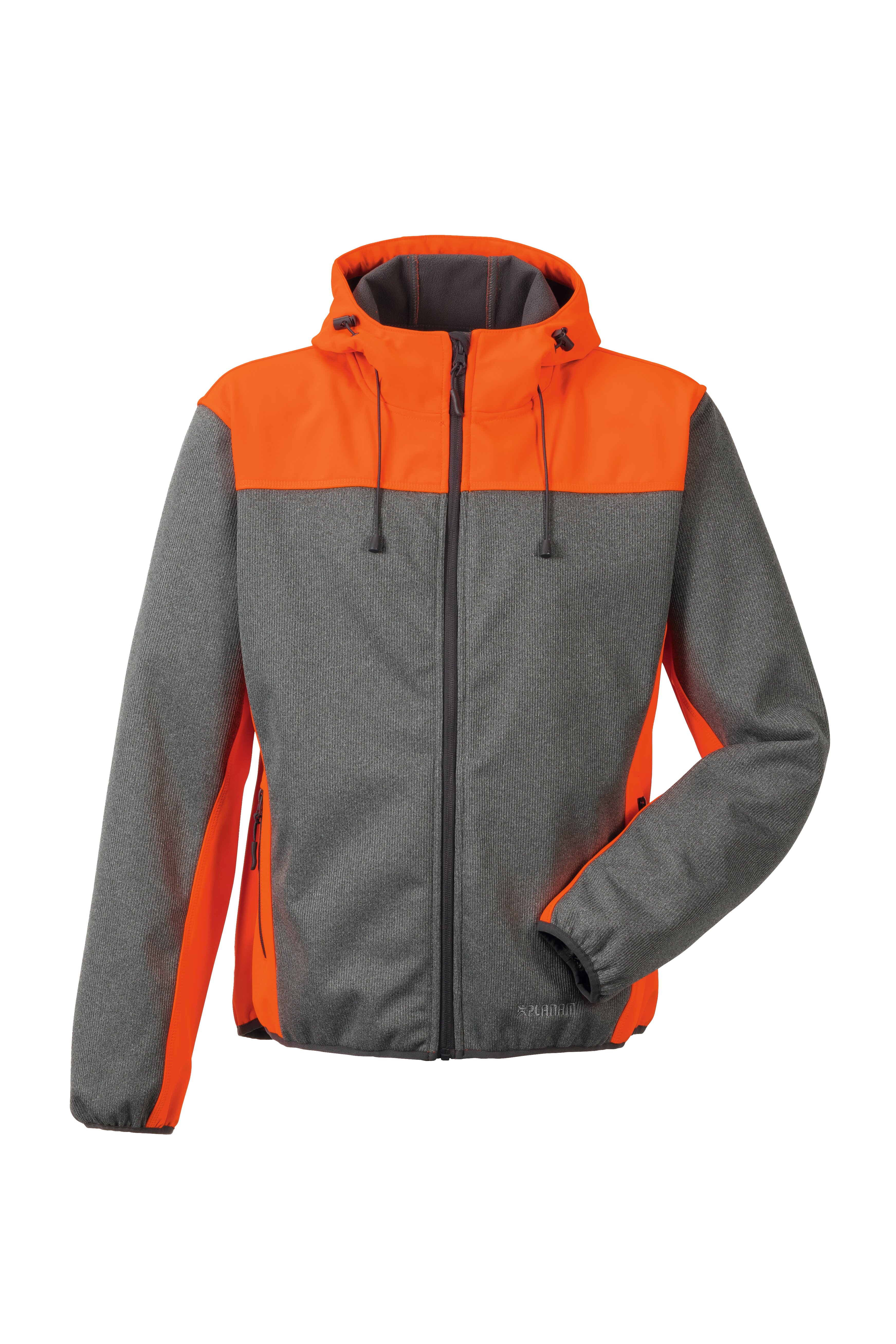 PLANAM Outdoor Kontrast Softshelljacke grau/orange