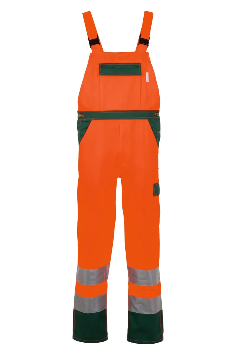 PLANAM Warnschutz Latzhose orange/grün