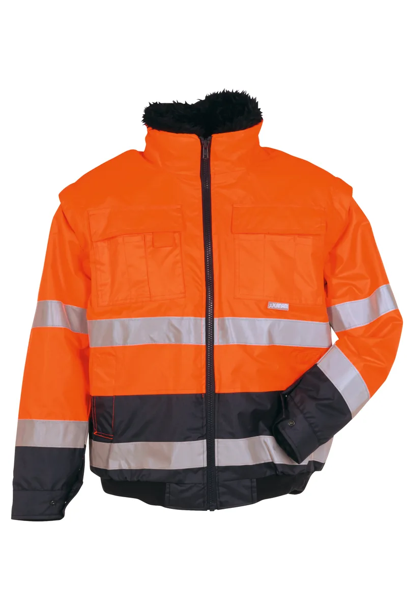 PLANAM Warnschutz Comfortjacke orange/marine