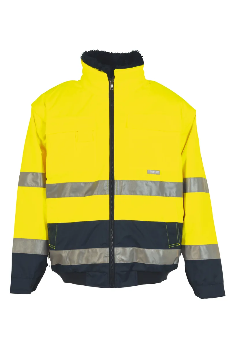 PLANAM Warnschutz Comfortjacke gelb/marine