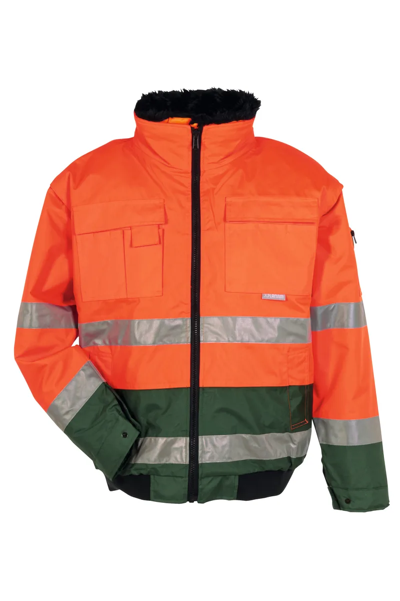 PLANAM Warnschutz Comfortjacke orange/grün