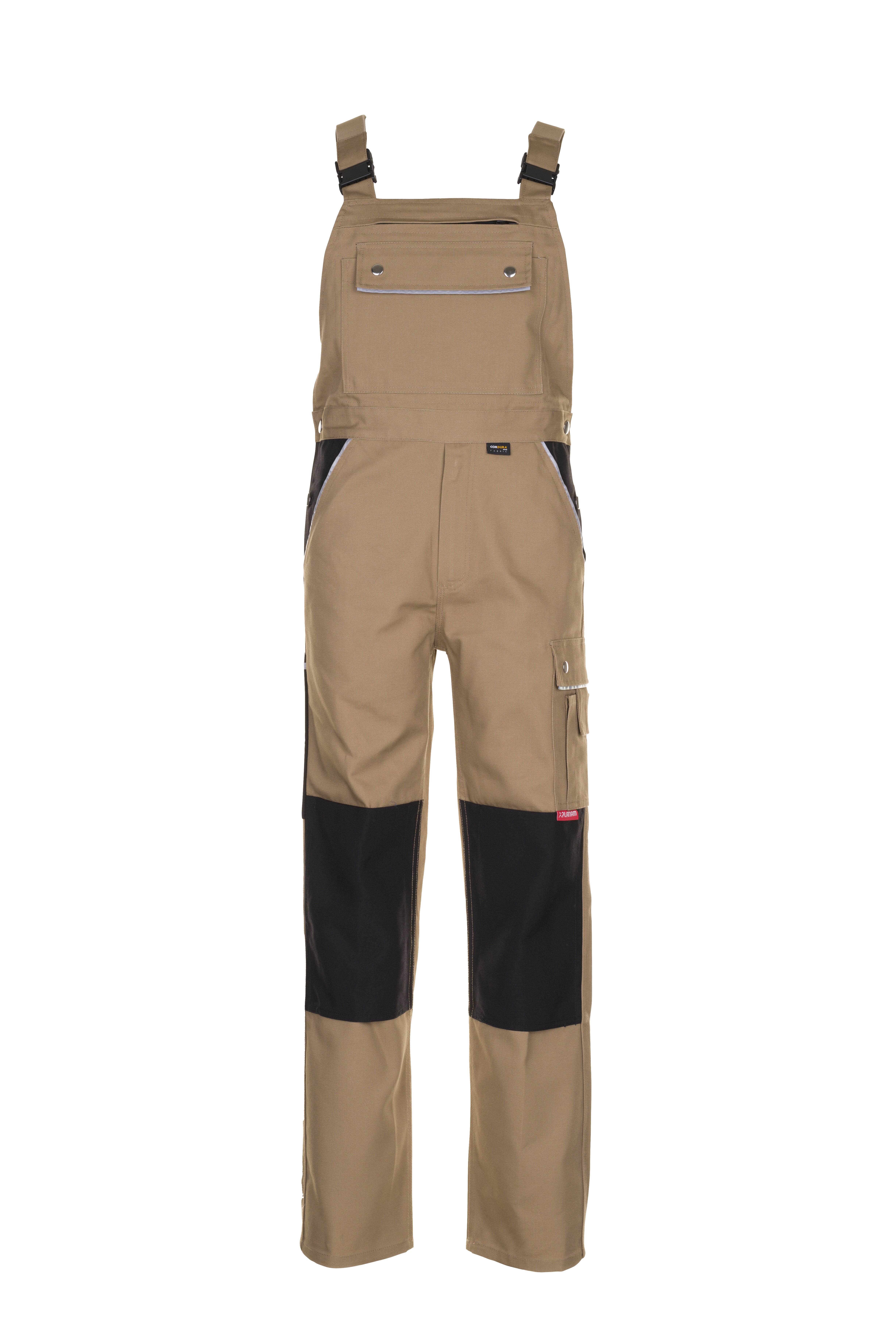 PLANAM Canvas 320 Latzhose khaki/schwarz (2135) khaki/schwarz 90
