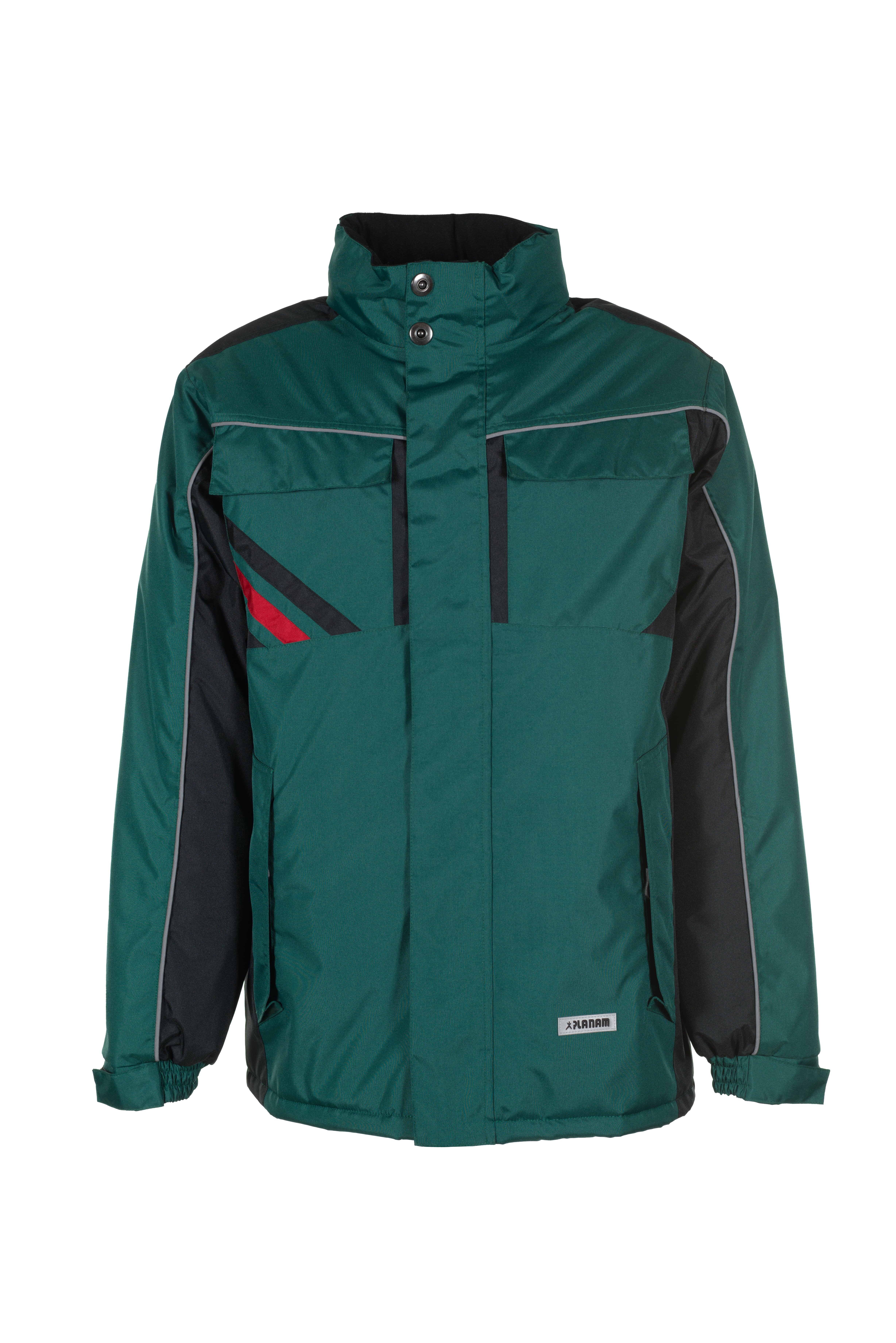 PLANAM Highline Winterjacke grün/schwarz/rot (2305) grün/schwarz/rot M