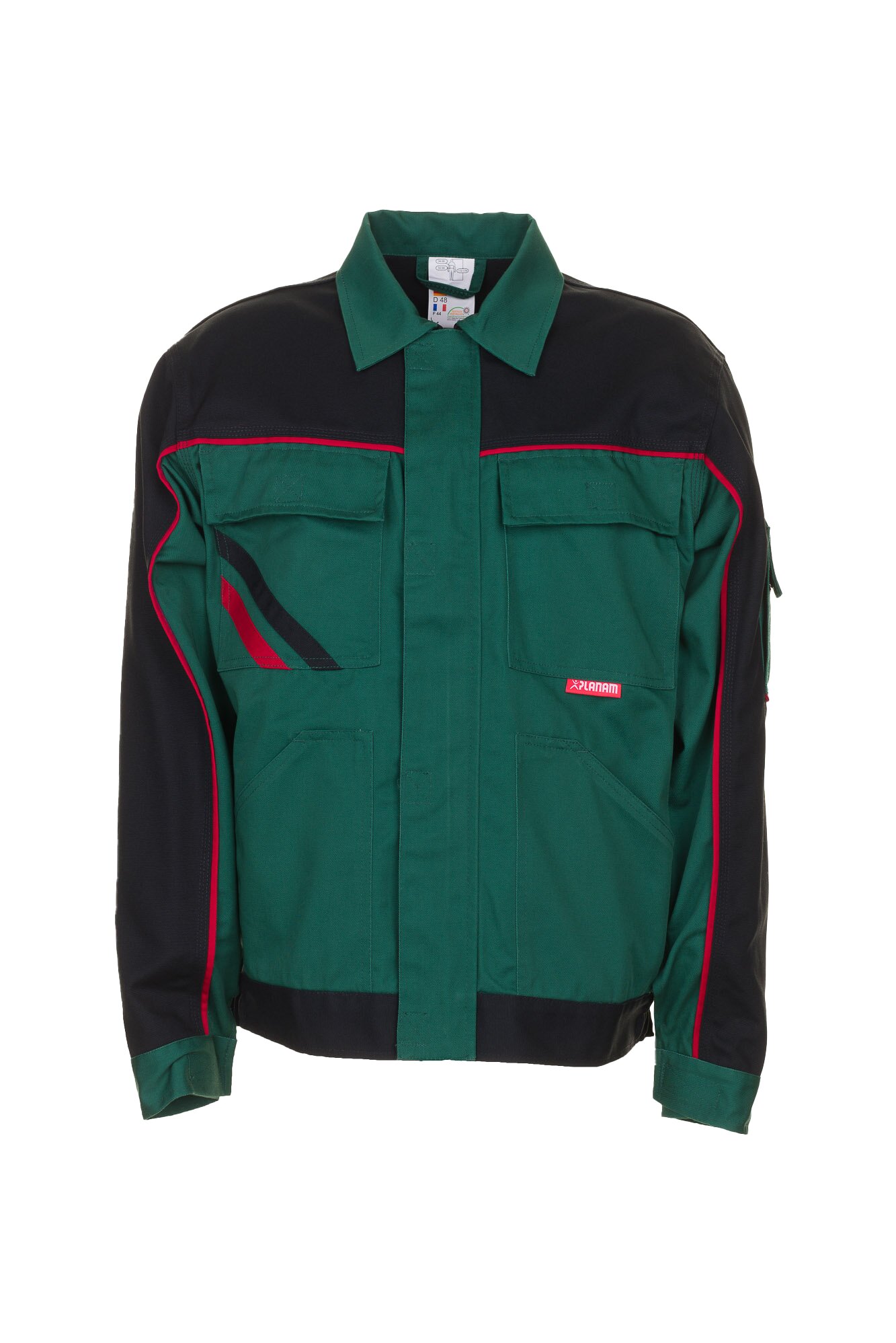 PLANAM Highline Bundjacke grün/schwarz/rot