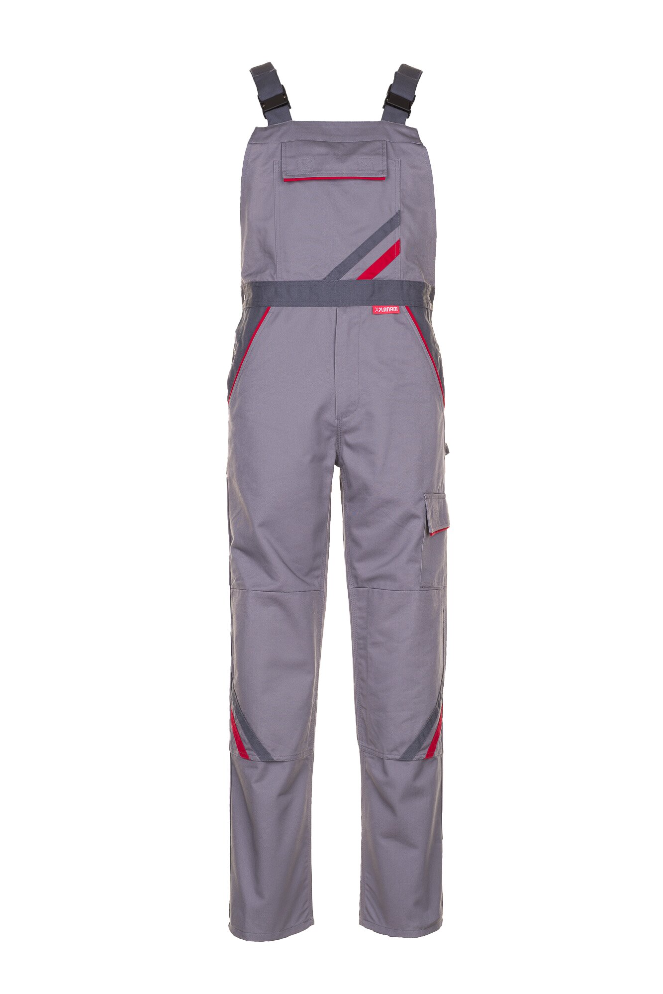 PLANAM Highline Latzhose zink/schiefer/rot (2331) zink/schiefer/rot 52