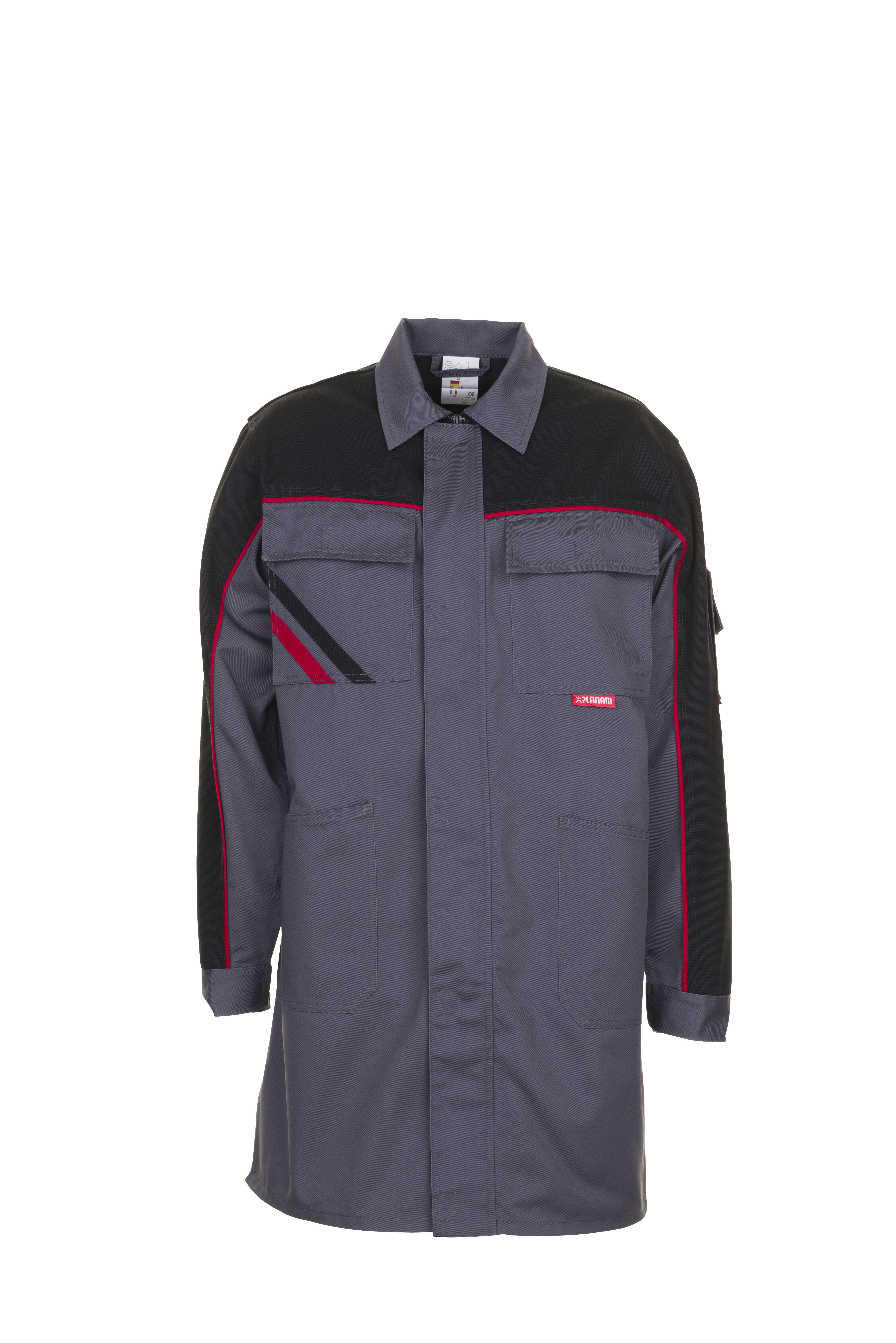 PLANAM Highline Berufsmantel schiefer/schwarz/rot (2352) schiefer/schwarz/rot 114
