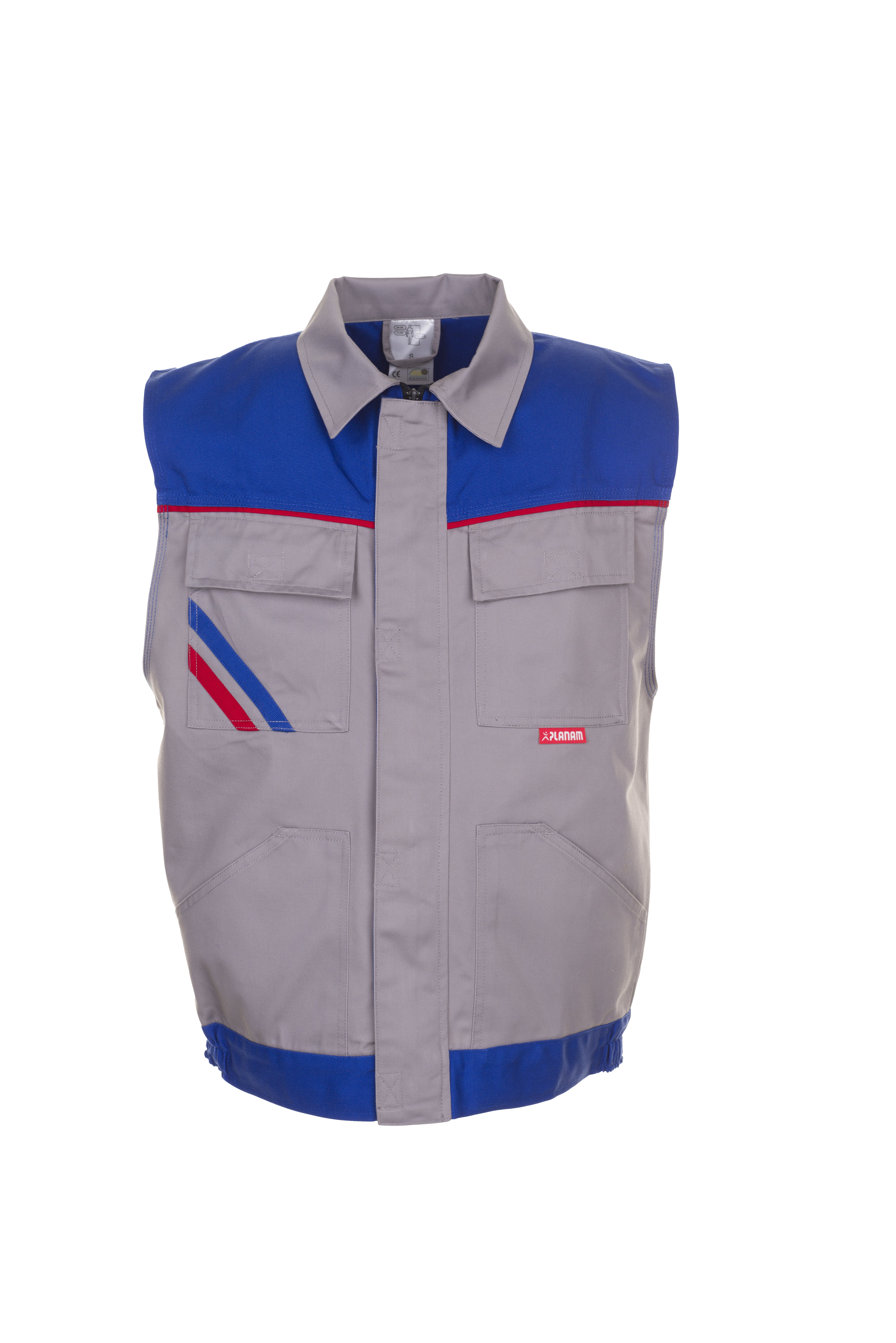 PLANAM Highline Weste zink/kornblumenblau/rot (2363) zink/kornblumenblau/rot XXL