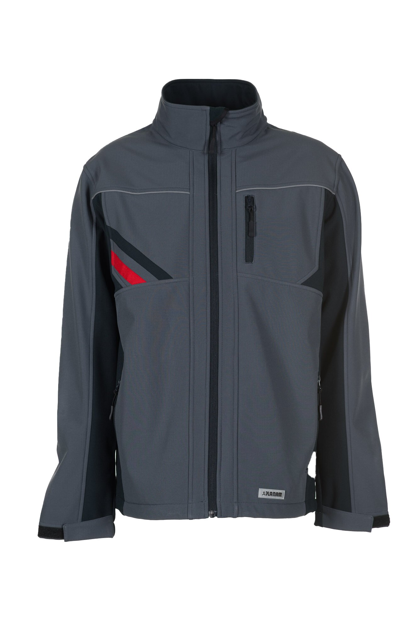 PLANAM Highline Softshelljacke schiefer/schwarz/rot (2382) schiefer/schwarz/rot L