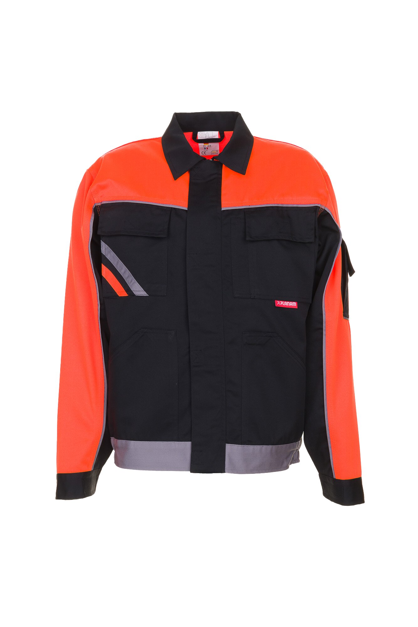 PLANAM Visline V1 Bundjacke schwarz/orange/zink (2411) schwarz/orange/zink 90