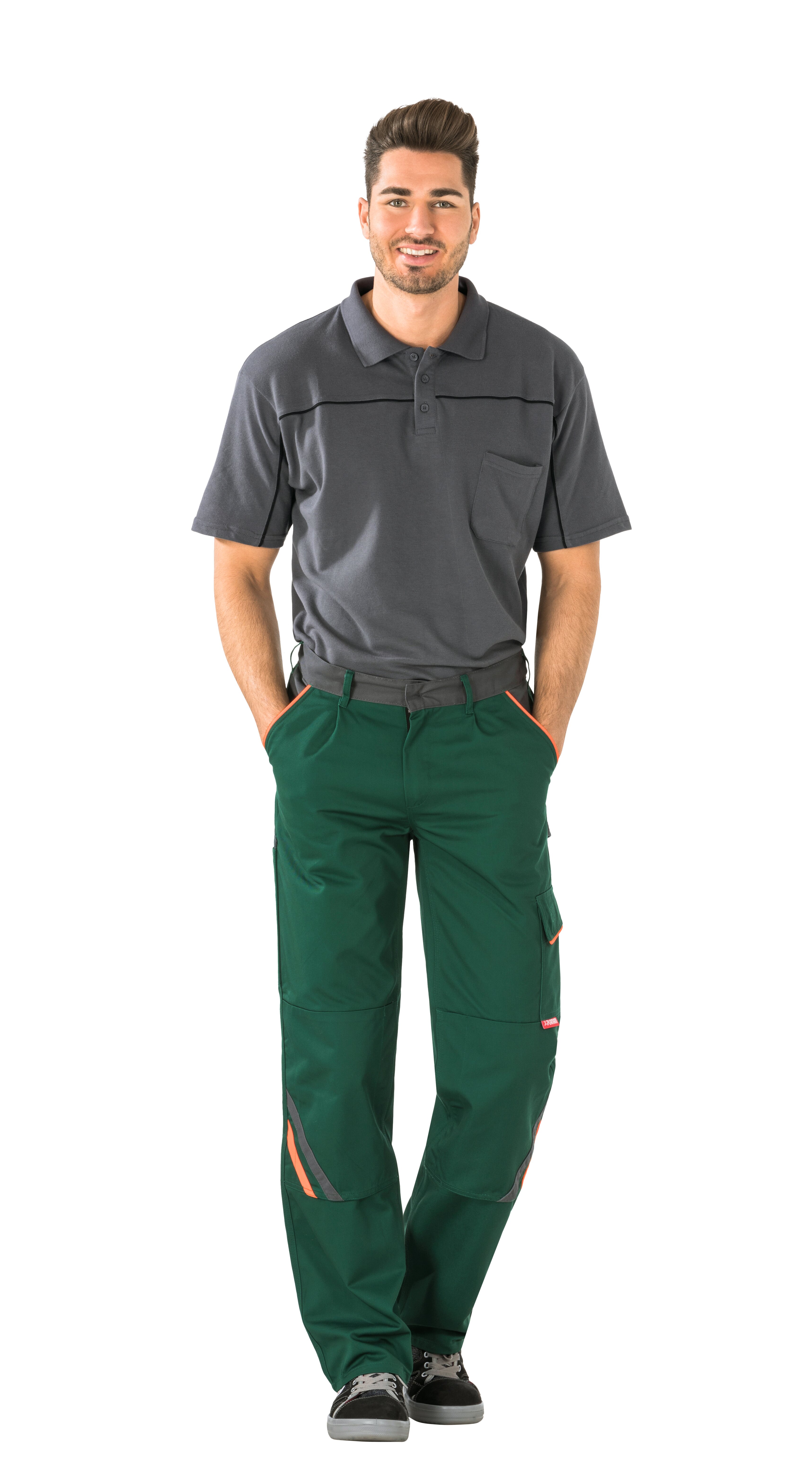 PLANAM Visline Bundhose grün/orange/schiefer (2422) grün/orange/schiefer 24