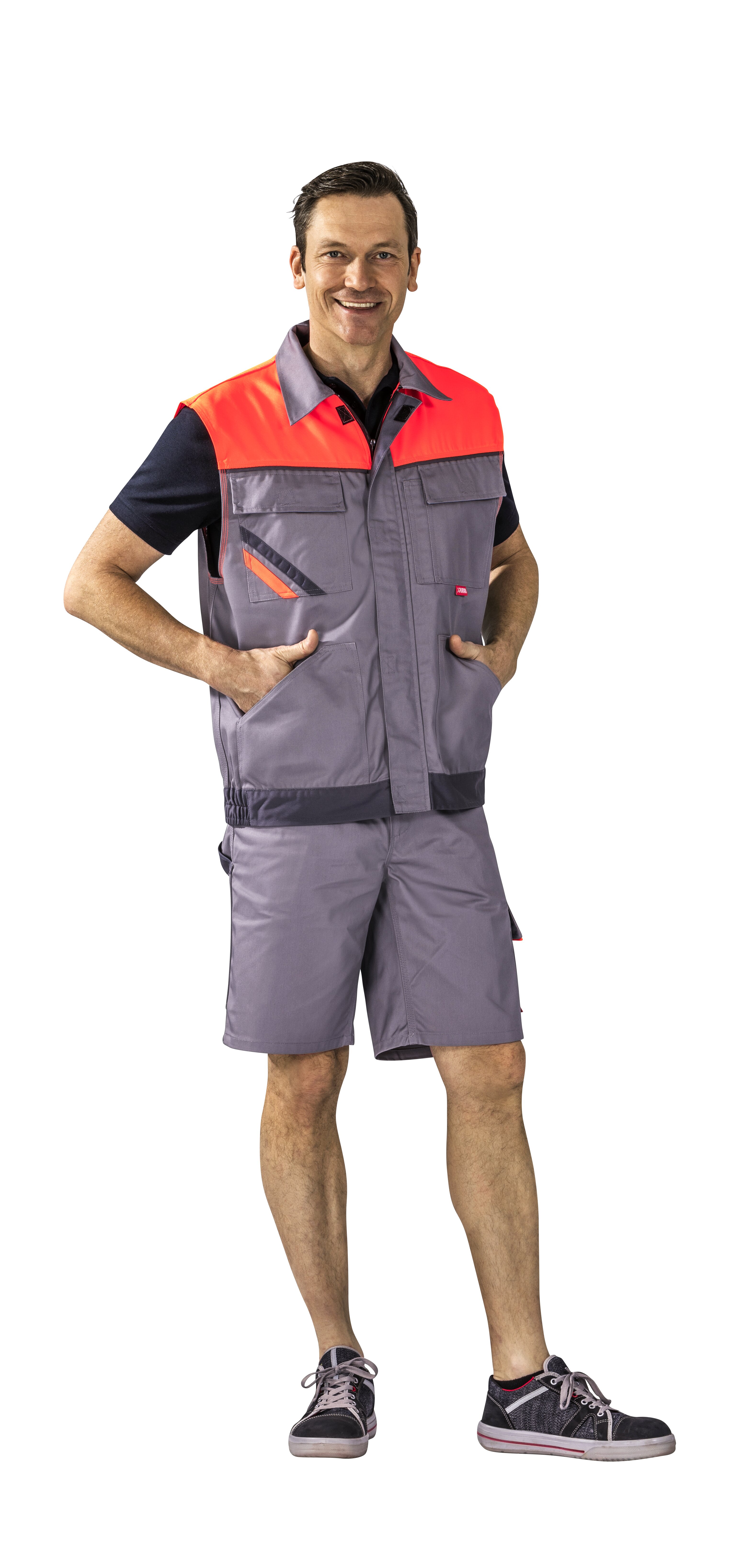 PLANAM Visline Weste zink/orange/schiefer (2460) zink/orange/schiefer XS