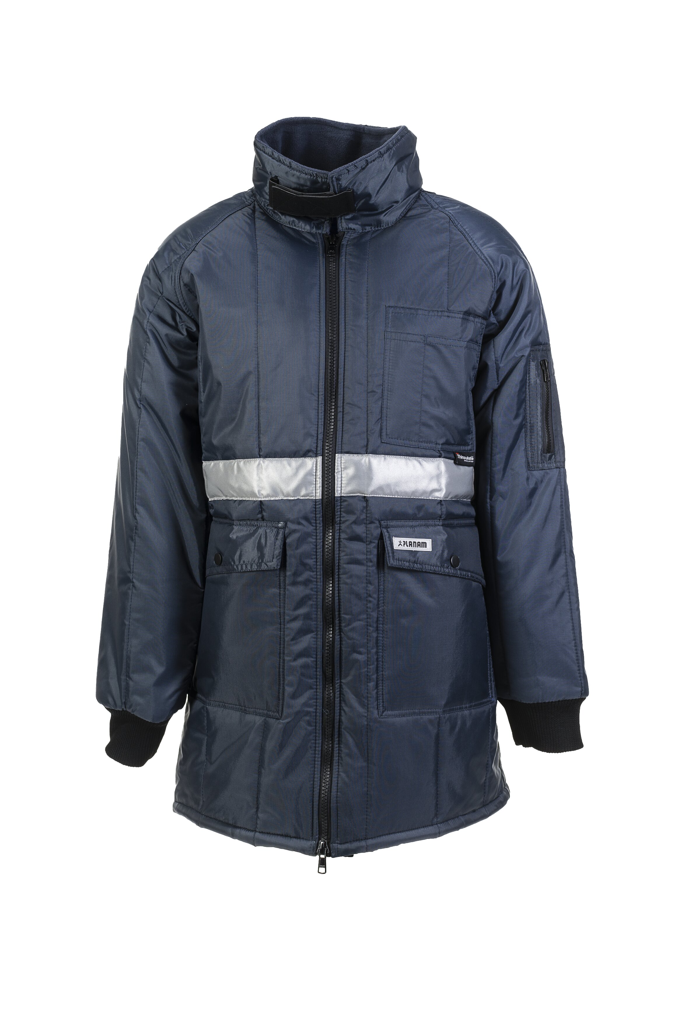 PLANAM Kühl-/Gefrierhaus Gefrierhaus Parka marine, Innenfutter kornblumenblau