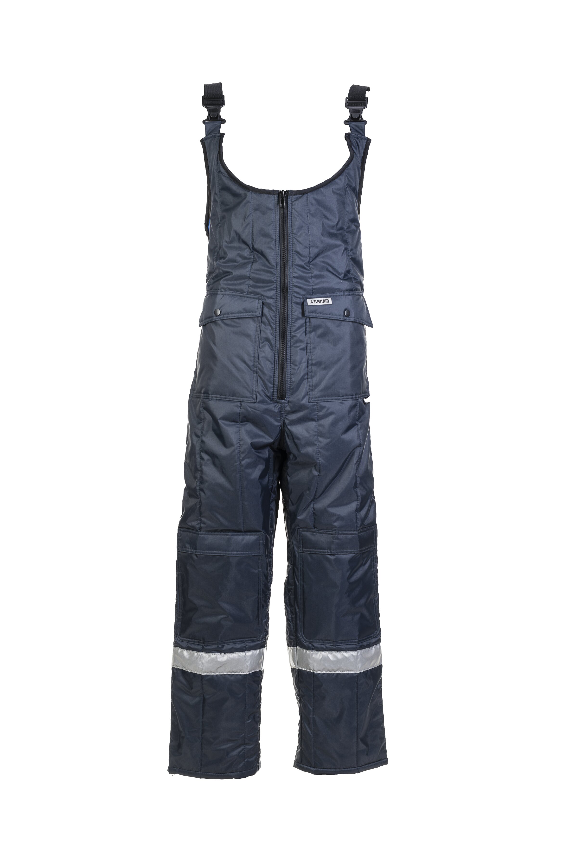 PLANAM Kühl-/Gefrierhaus Gefrierhaus Latzhose marine, Innenfutter kornblumenblau (5133) marine, Innenfutter kornblumenblau XXXL
