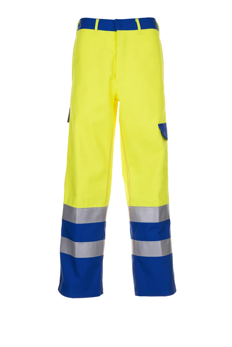 PLANAM Major Protect Warnschutz Warn Bundhose warngelb/kornblumenblau