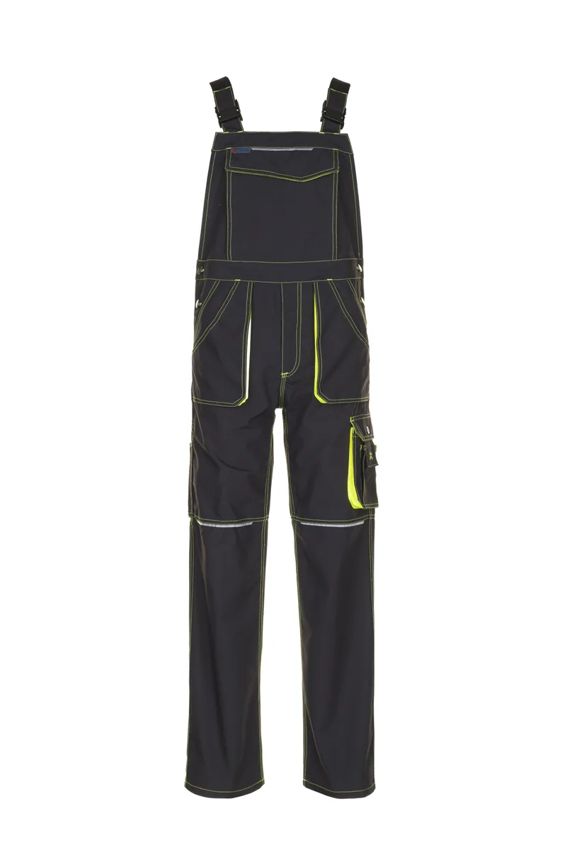 PLANAM Basalt Neon Latzhose anthrazit/gelb