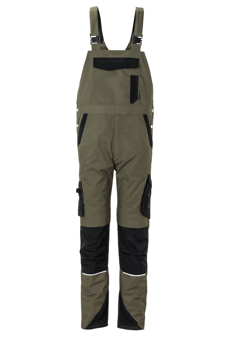 PLANAM Norit Herren Latzhose oliv/schwarz