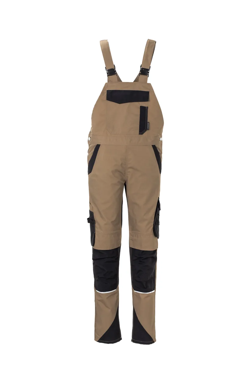PLANAM Norit Damen Latzhose sand/schwarz