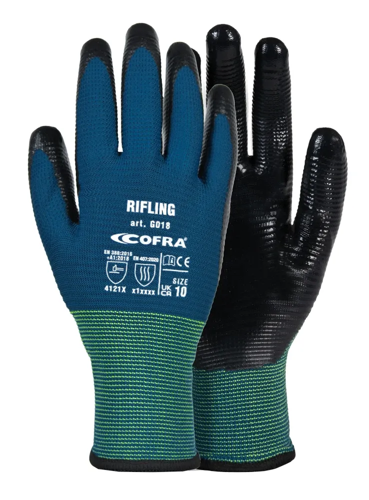 COFRA RIFLING DOZ/PAIO (Petrol/Schwarz)