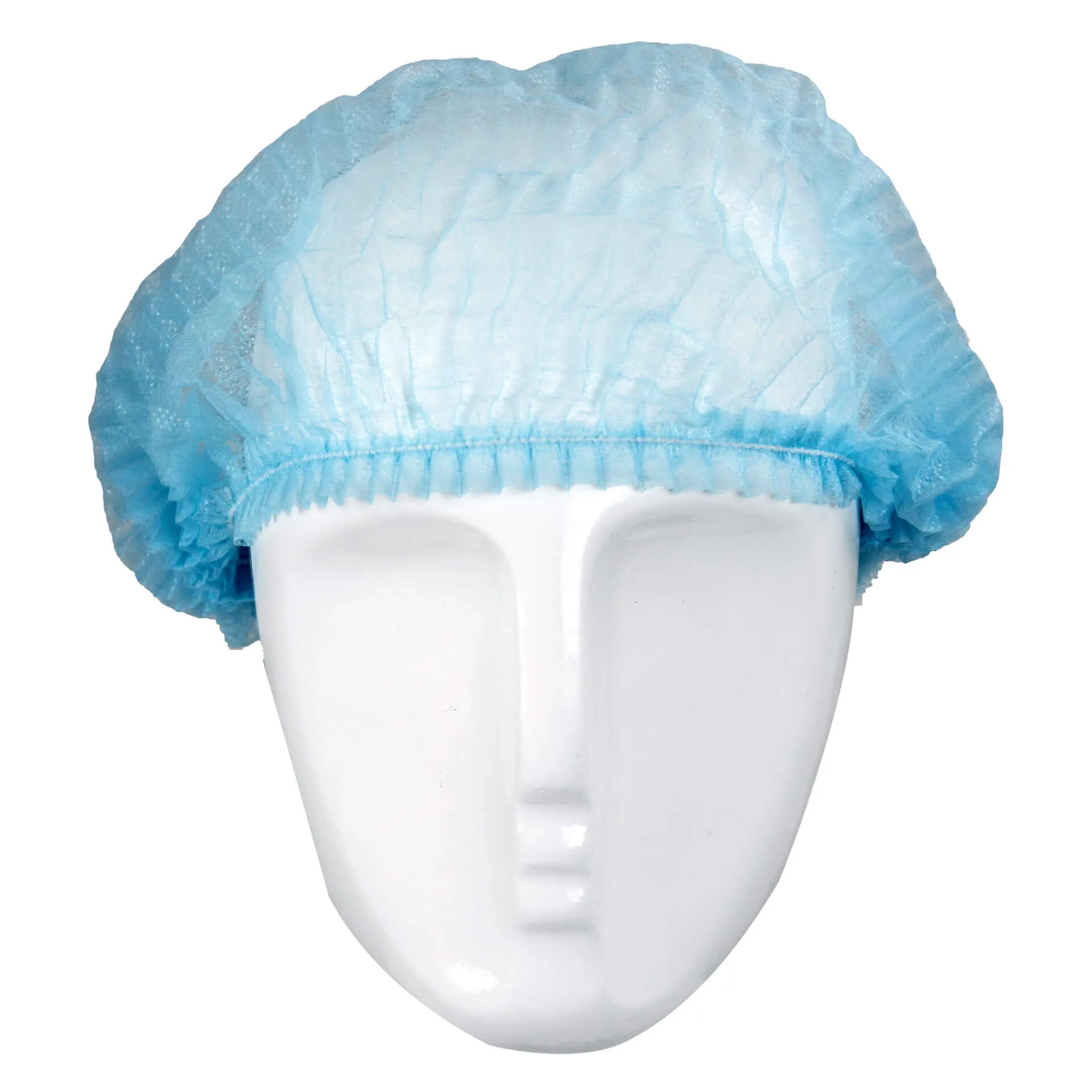 Asatex Einweg-Kopfhaube Barettform CLIP-B blau