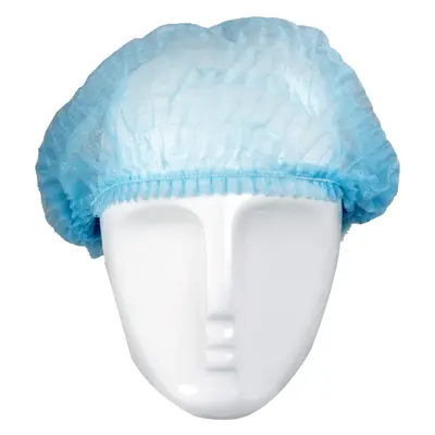Asatex Einweg-Kopfhaube Barettform CLIP-B blau