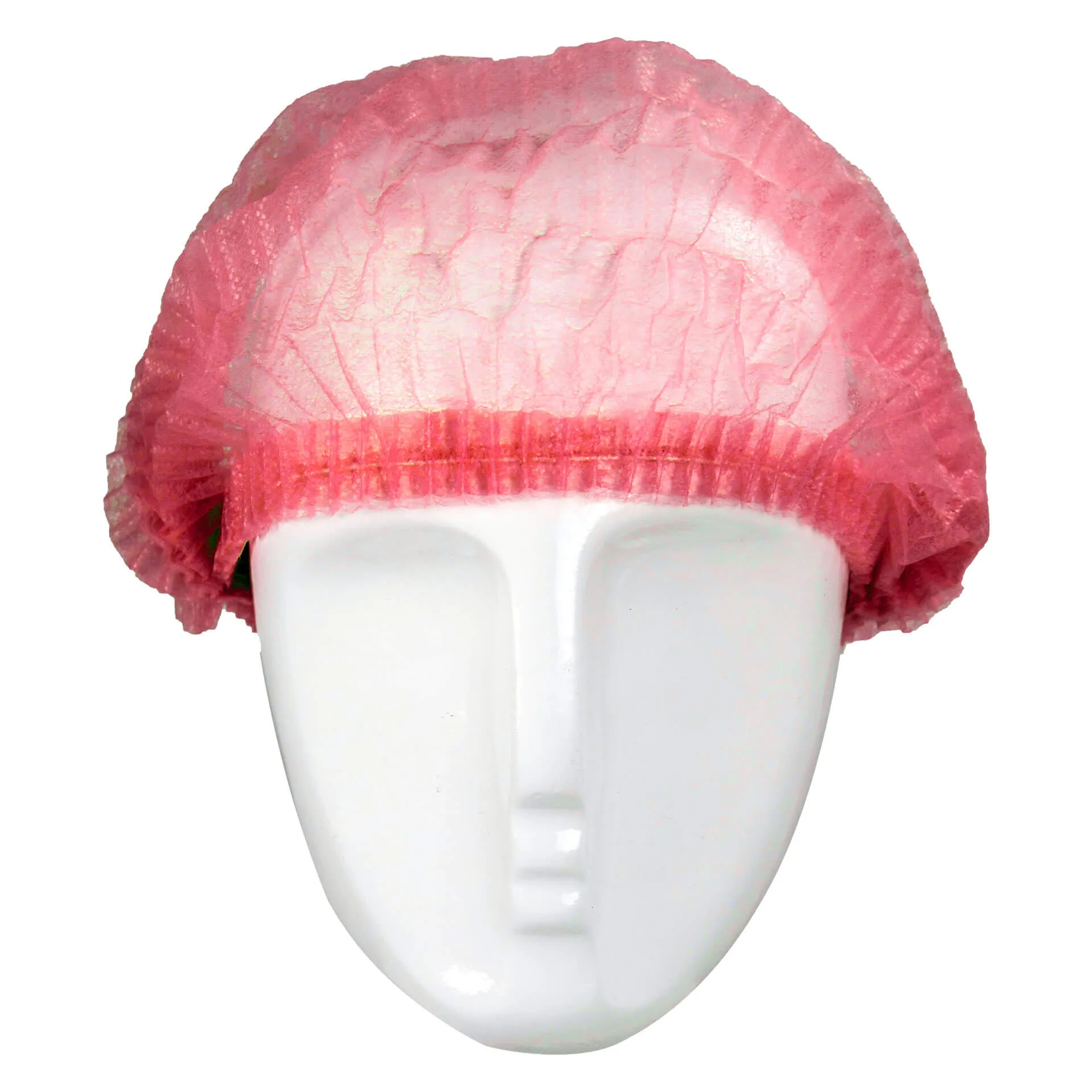 Asatex Einweg-Kopfhaube Barettform CLIP-RB rot