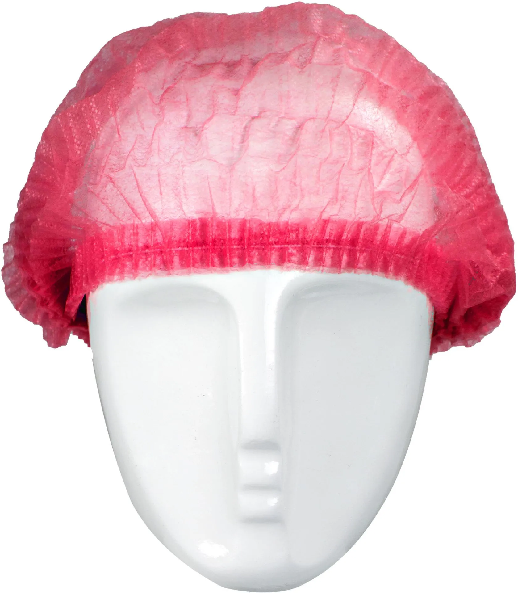 Asatex Einweg-Kopfhaube Barettform CLIP52R rot