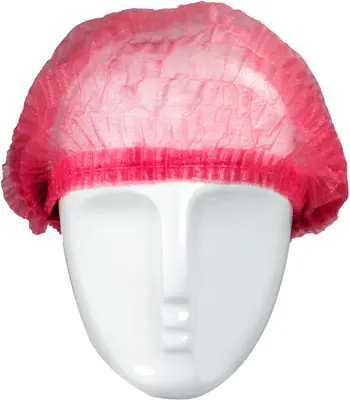 Asatex Einweg-Kopfhaube Barettform CLIP52R rot