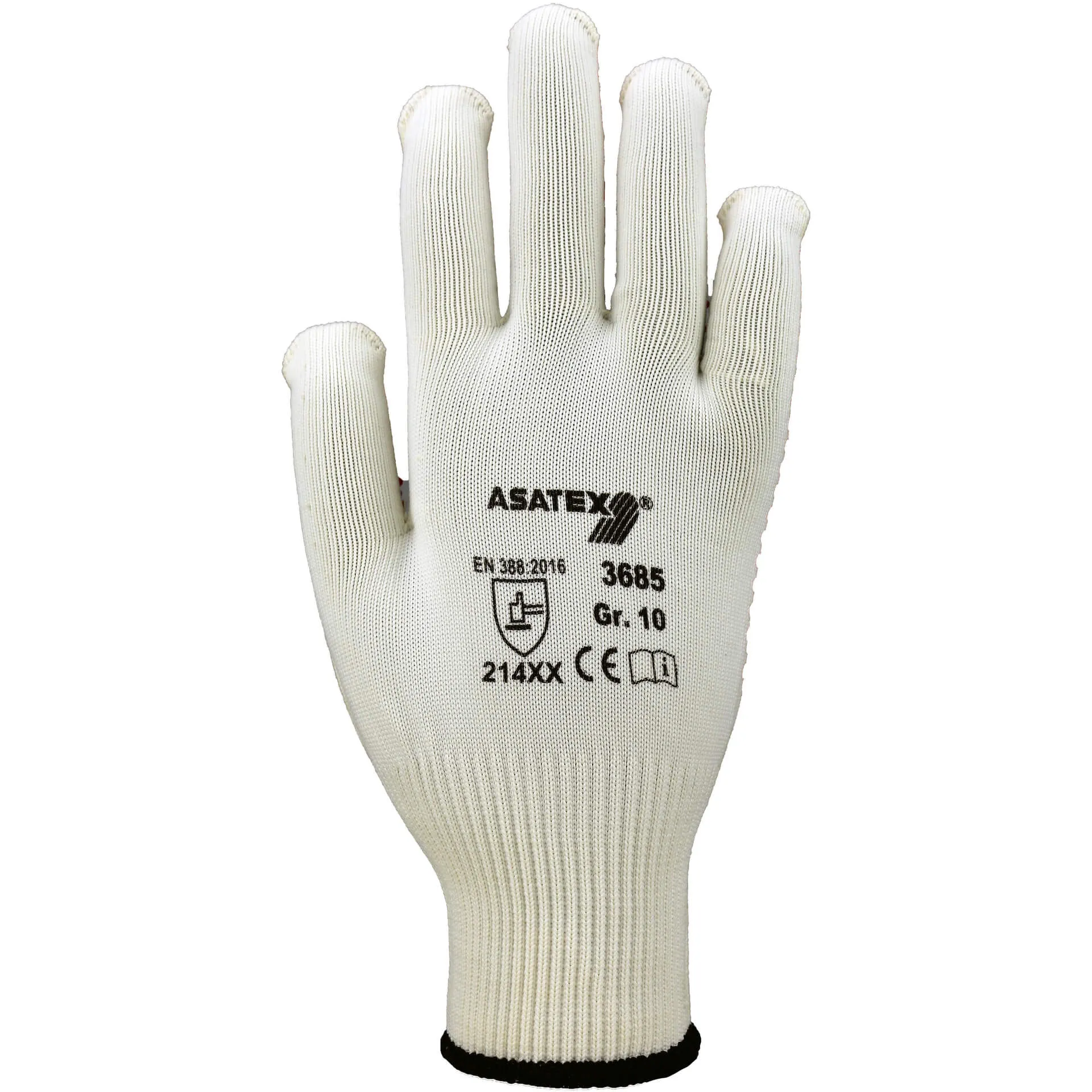 Asatex Feinstrick-Handschuh 3685 genoppt weiß
