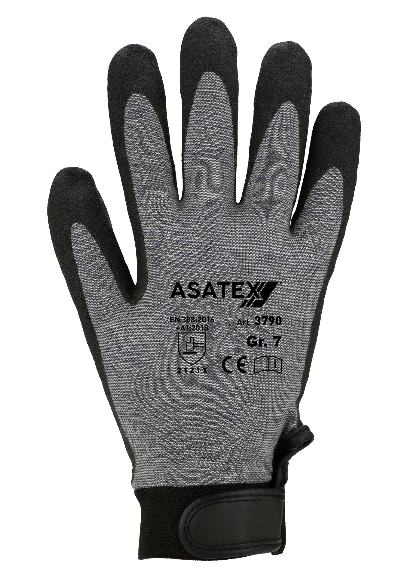 Asatex Feinstrick-Handschuh 3790 beschichtet grau