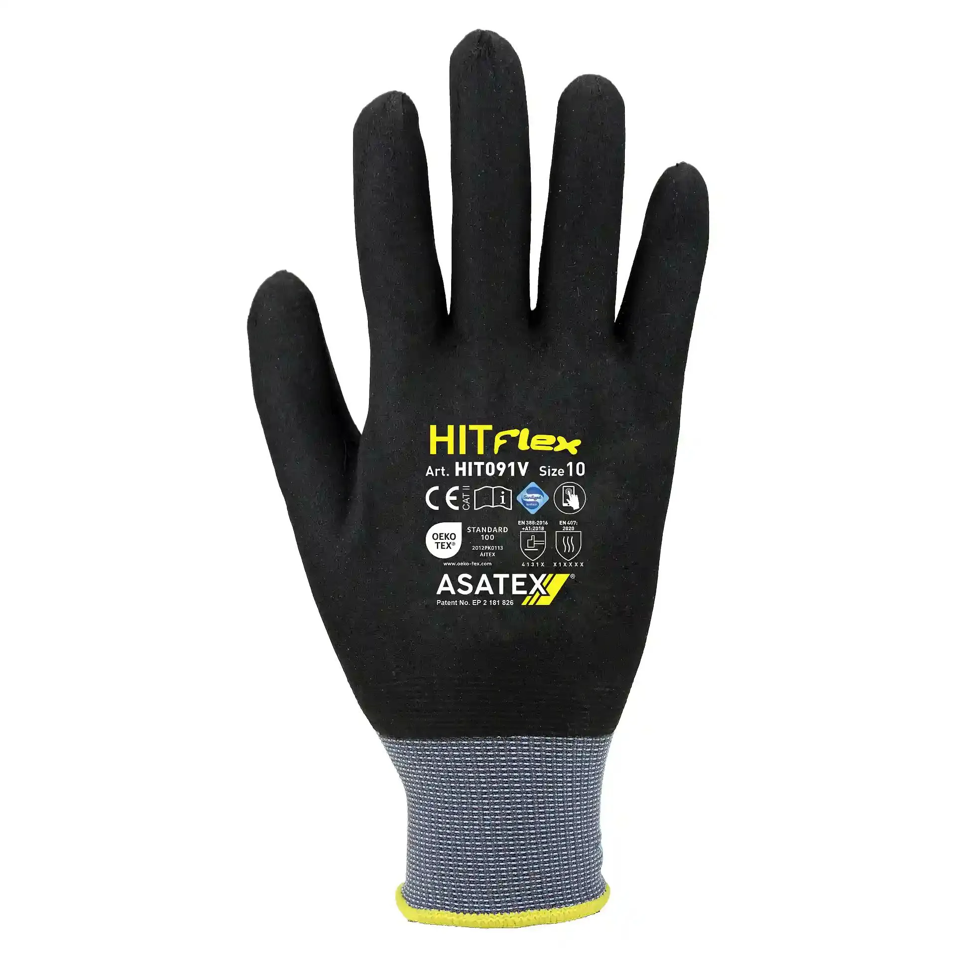 Asatex Feinstrickhandschuh HIT091V schwarz