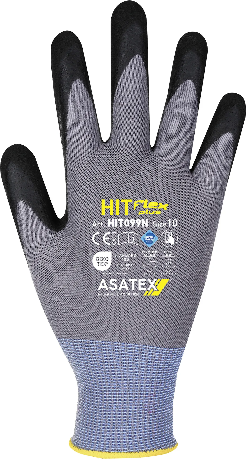 Asatex Feinstrickhandschuh HIT099N genoppt grau