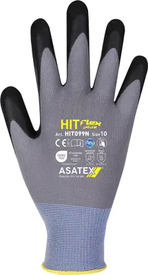 Asatex Feinstrickhandschuh HIT099N genoppt grau