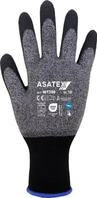 Asatex Feinstrickhandschuh HIT200 grau/schwarz