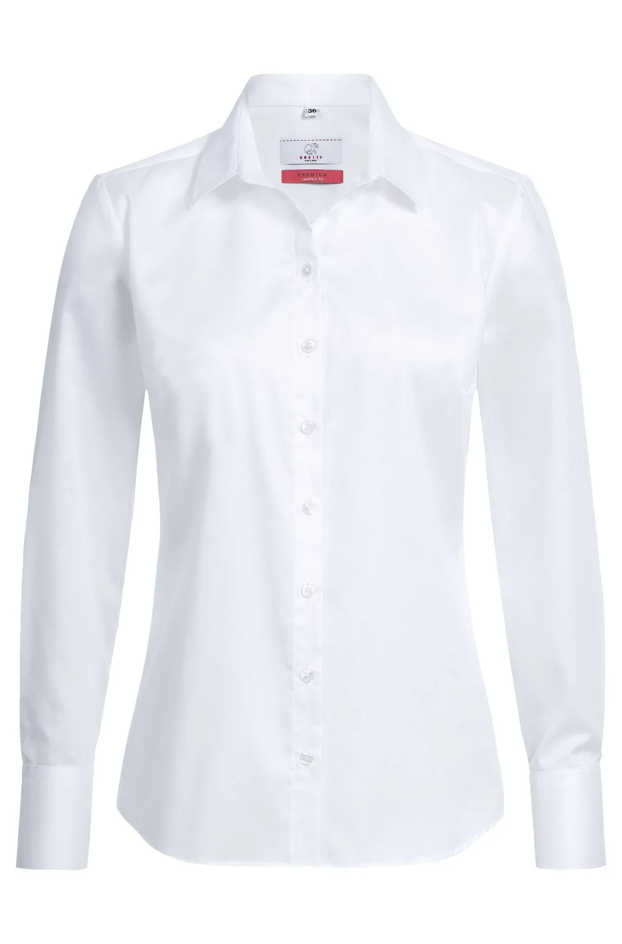GREIFF Damen-Bluse 1/1 Comfort Fit Premium Weiß (6564-1200)