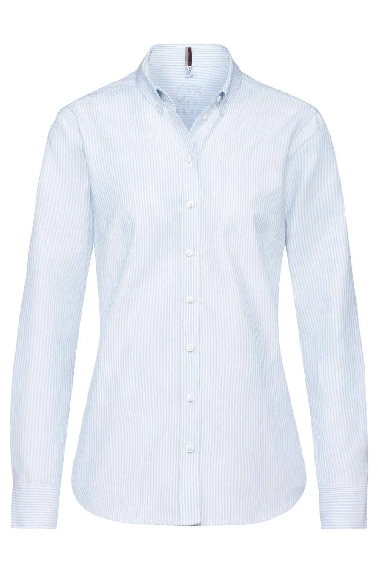 GREIFF Damen-Bluse 1/1 Regular Fit Buttondown Casual Blau/Weiß gestreift (6591-1286)