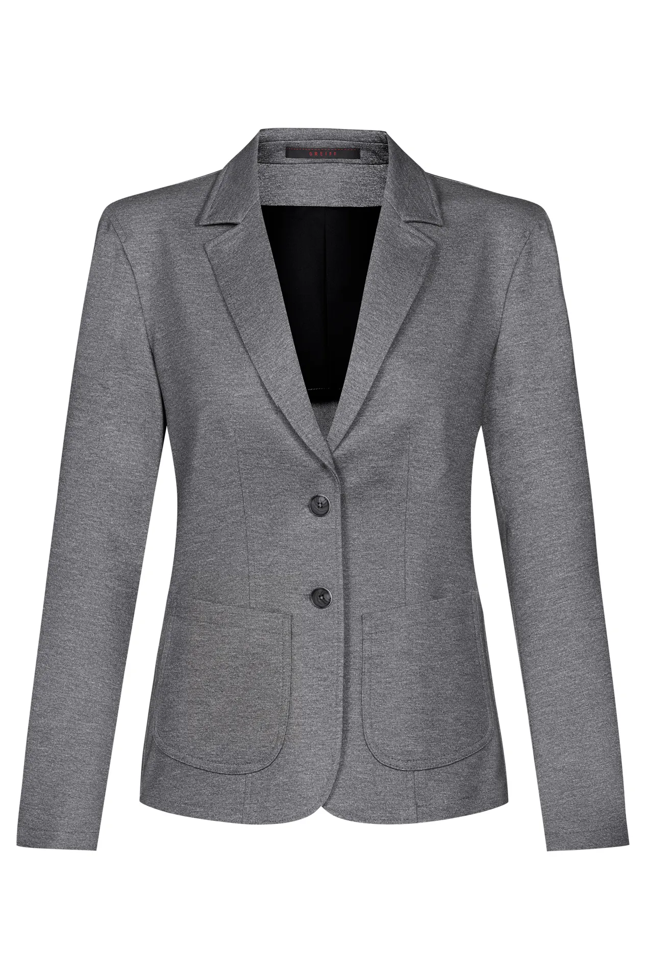 GREIFF Damen-Jerseyblazer Regular Fit Casual Hellgrau meliert (1460-2155)