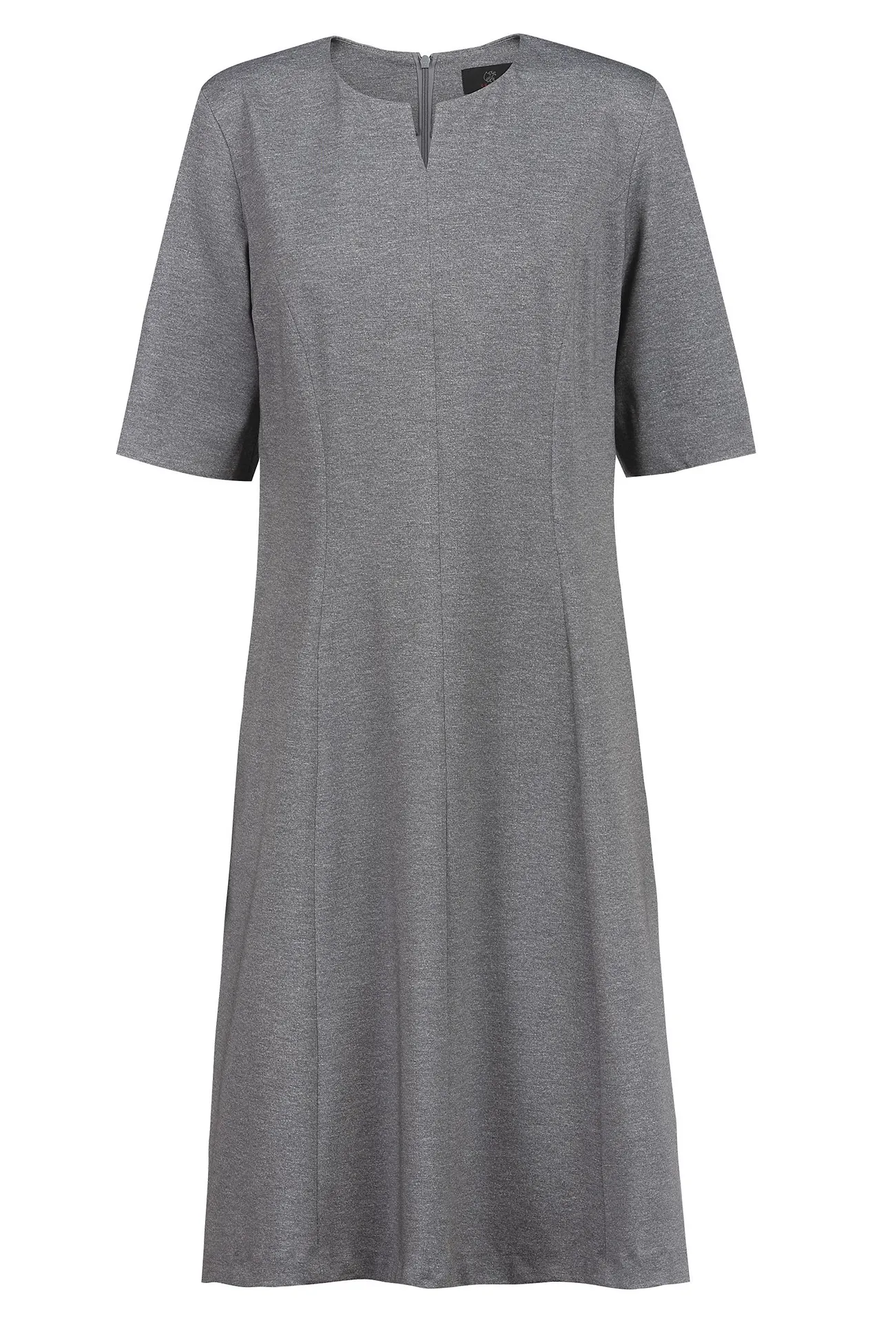 GREIFF Damen-Jerseykleid Regular Fit Casual Hellgrau meliert (10007-2155)