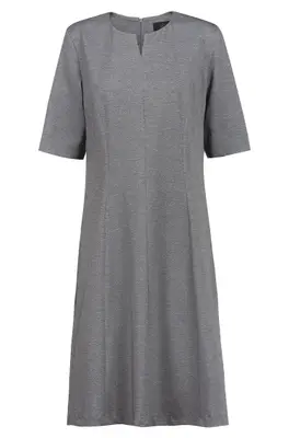 GREIFF Damen-Jerseykleid Regular Fit Casual Hellgrau meliert (10007-2155)