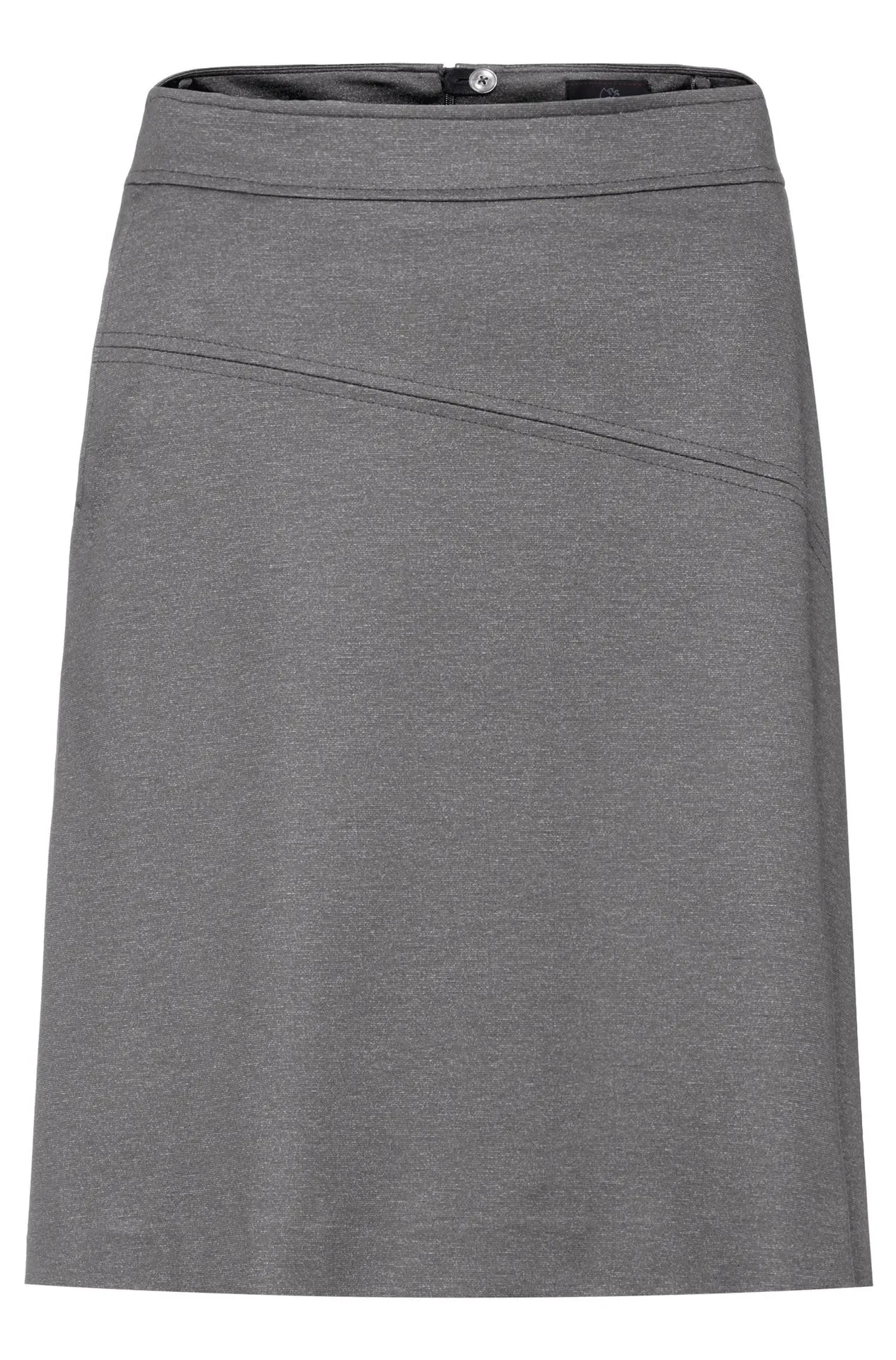 GREIFF Damen-Jerseyrock Regular Fit Casual Hellgrau meliert (1520-2155)