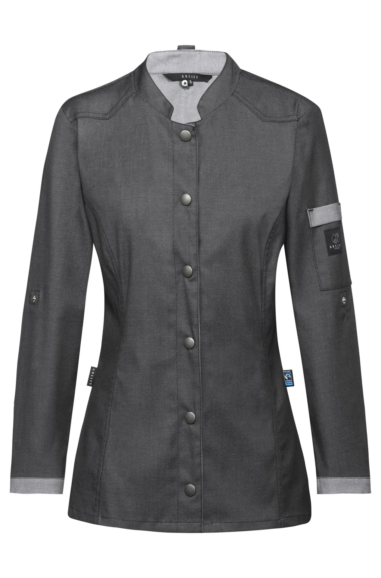 GREIFF Damen-Kochjacke im Bikerstyle Regular Fit (5415-6910)