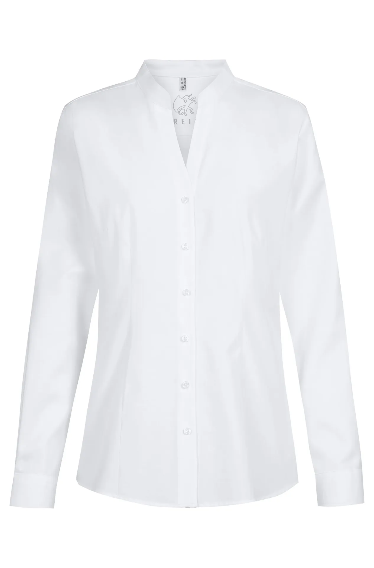 GREIFF Damen-Stehkragenbluse 1/1 Regular Fit Landhaus Weiß (65720-1285)